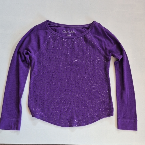 Aeropostale Purple Lightweight Knit Sweater - Picture 1 of 5